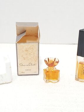 Vintage Oscar de la Renta 2pc Set 0.14 oz Parfum Mini Splash 1 oz EDT Spray